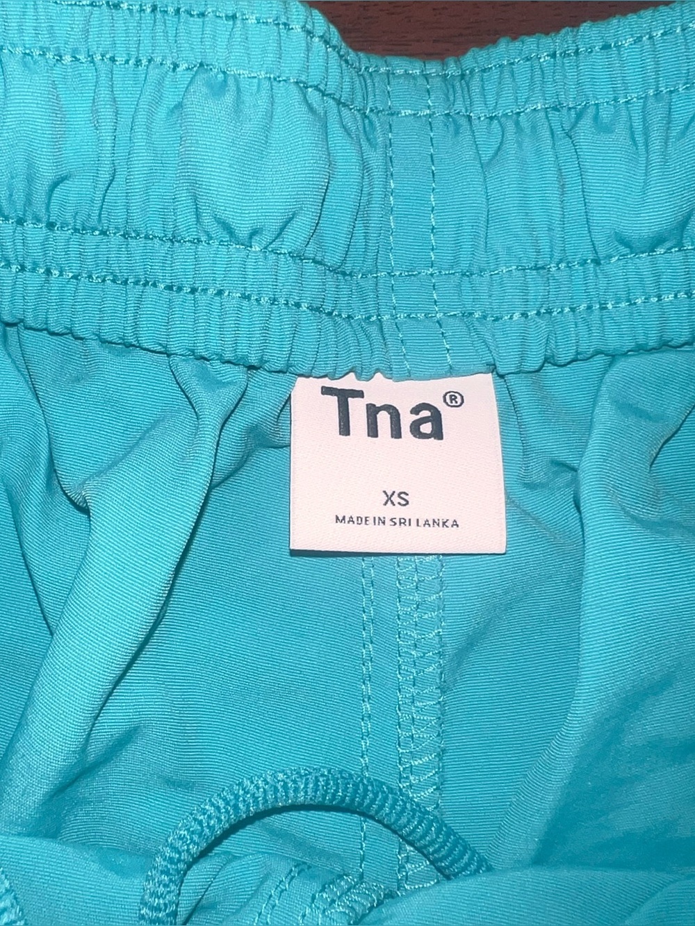 TNA Teal Athletic Elastic-Waist Shorts - Picture 2 of 3